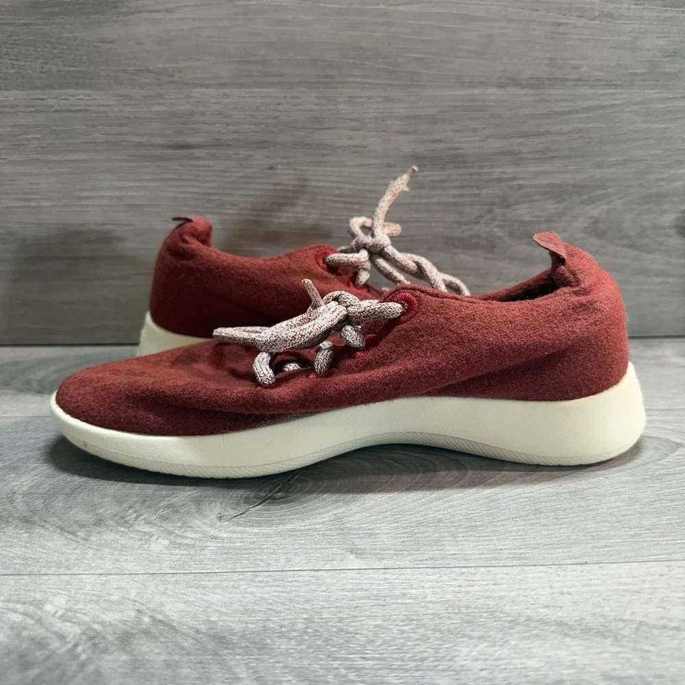 Allbirds Wool Runners Merino WR Athletic Running Shoes Red White Womens Size‎ 6